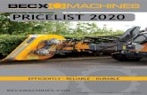 2020-01-Eng. Pricelist BECX MACHINES...2020-01-Eng. Pricelist BECX MACHINES.pdf Created Date 2/5/2020 9:22:33 AM ...