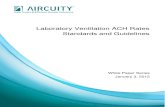 Laboratory Ventilation ACH Rates Standards and Guidelines ......2012/01/03  · Lab Ventilation ACH Rates Standards and Guidelines January 3, 2012 White Paper Series Page 2 1.0 Introduction