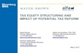 TAX EQUITY STRUCTURING AND IMPACT OF POTENTIAL TAX … · 2017. 5. 5. · TAX EQUITY STRUCTURING AND IMPACT OF POTENTIAL TAX REFORM David Burton Partner, Mayer Brown +1 212.506.2525