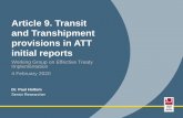 Article 9. Transit and Transhipment provisions in ATT initial ......2020/02/04  · Article 9. Transit and Transhipment provisions in ATT initial reports Working Group on Effective