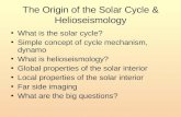 The Origin of the Solar Cycle & Helioseismology...internal acoustic waves with periods near 5 min (freq. near 3 mHz). •Waves are excited by near-surface turbulent convection. •Surface