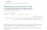 Modifying Irrevocable Trusts Using Nonjudicial Settlement ...media.straffordpub.com/products/modifying... · 9/18/2018  · Irrevocable Trust •Settlor establishes trust and transfers