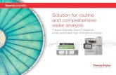 Solution for routine and comprehensive water analysis...commercial testing lab. Typically, multiple automated traditional wet chemistry analytical methods such as titration, spectrophotometry,