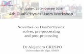 Novelties on DualSPHysics: solver, pre-processing and post ...Dr Alejandro CRESPO Universidade de Vigo, SPAIN. OUTLINE Novelties on v4.2 Novelties on pre-processing Novelties on post-processing
