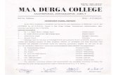 2. INTERVIEW PANEL REPORT - Maa Durga College...Mob No.- 0562- 2641753 FAX No. 0562-2601934 COLLEGE SHASTRIPURAM, MOHAMMADPUR, AGRA-7 Date : Ref No. .. INTERVIEW PANEL REPORT As per