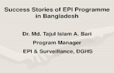 Success Stories of EPI Programme in Bangladesh WEB/UPLOAD-3/Thematic... · EPI HQ District District Upazila Union Ward Stored in Cold Room Stored in ILR Ward Ward Immunization Site