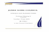 JUNEE SHIRE COUNCIL€¦ · Mr Phil Rudd General Manager of, Goldenfields Water County Council, addressed the Council regarding Goldenfields Water County Council’s activities and