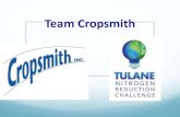 Team Cropsmith - InfoAg · •DJ Sobota et al 2014 •Freshwater $4.21 per lb N of loss •Costal $5.63 per lb N lost to environment •15 lbs of N lost per acre per year. •$147