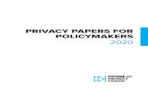PRIVACY PAPERS FOR POLICYMAKERS...Privacy Papers for Policymakers 2020 |