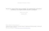 How to report the percentage of explained common variance ... · How to report the percentage of explained common variance in exploratory factor analysis Urbano Lorenzo-Seva 1 Contents