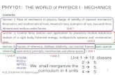 PHY101: THE WORLD of PHYSICS I - MECHANICSphysics.iitm.ac.in/~labs/amp/PHY101 Mechanics Unit 2 Central Field... · Mechanics of Flights into Space PCD_STiCM 5 . 6 Mechanics of Flights
