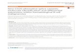 New CD20 alternative splice variants: molecular identification ......Gamonet et al. Exp Hematol Oncol DOI 10.1186/s40164-016-0036-3 RESEARCH New CD20 alternative splice variants: molecular