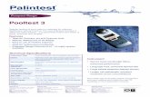 Pooltest 3 - Fluidra · 2016. 6. 14. · Pooltest 3 Instrument, Pool Instructions, 4 Crushing Rods, Test Tube Brush, 4 x Photometer Tubes, Reagents: 4 Cartons (100 reagents per carton)