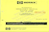 ROTAX. · 2018. 5. 5. · ROTAX. I P-reliminary OPERATOR'S MANUAL ENGItr{E TYPE ( 6tB uL DCÐr Equipped with breakerless ignition system and BING carburetor EDITION: A6 ß94 Ò-Before
