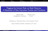 Pegging the interest rate on bank reserves€¦ · Pegging the Interest Rate on Bank Reserves: A Resolution of New Keynesian Puzzles and Paradoxes Behzad Diba Georgetown University