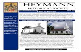 HEYMANN · 2013. 5. 10. · One of the most recognizable and beloved symbols of the Heymann Historical Society is the church at Hunt’s Corners. Located in rural Huron County, Ohio,