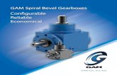 GAM Spiral Bevel Gearboxes Configurable Reliable Economical...high quality NBR seals. (Viton® and FPM seals available) 2 Special Options for Special Applications ... at 888-GAM-7117
