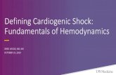 Defining Cardiogenic Shock: Fundamentals of Hemodynamicsuwheartfailure.org/wp-content/uploads/2019/10/SAM... · 2019. 10. 19. · Fundamentals of Hemodynamics. GREG WOOD, MD, MS.