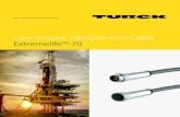 Low-Smoke, Halogen-Free Cable Extremelife™-70 · 2021. 2. 8. · Turck Extremelife™-70 cable with NEK 606 enhanced oil and mud resistance is the first global cable offering to