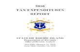 2010 TAX EXPENDITURES REPORT Expenditure Reports/2010 Tax...2010/01/12  · 2010 TAX EXPENDITURES REPORT STATE OF RHODE ISLAND Department of Revenue Office of Revenue Analysis Due