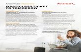 FIRST-CLASS TICKET TO TOMORROW - Accenture · 2020. 9. 25. · Title: Avianca Case Study | Accenture Author: Accenture Subject: Accenture and Adobe take their relationship with Avianca