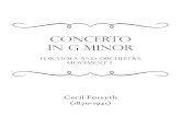 concerto in g minor - The American Viola Society...Concerto for Viola and Orchestra in G Minor Movement I by Cecil Forsyth INSTRUMENTATION 2 Flutes 1 Oboe 1 English Horn 2 Clarinets