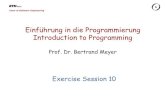 Einführung in die Programmierung Introduction to Programmingse.inf.ethz.ch/courses/2010b_fall/eprog/exercise...123456897 123456978 123456987 ... 987654321 48 Exercise: Magic Squares