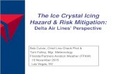 The Ice Crystal Icing Hazard & Risk Mitigation · 2016. 1. 7. · The Ice Crystal Icing Hazard & Risk Mitigation: Delta Air Lines’ Perspective Bob Culver, Chief Line Check Pilot