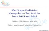 MedScape Pediatrics Viewpoints Top Articles - MedScape... · 2016. 7. 22. · Dexamethasone vs. Prednisone for Asthma - Method •Subjects: 4-17 y.o. hospitalized 2007-2012 –Excluded