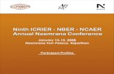 Ninth ICRIER - NBER - NCAER Annual Neemrana Conference of participants.pdfcurrent position, he was Senior Consultant in the Planning Commission, A retired IAS of Chattisgarh cadre