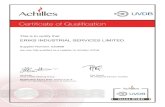 ERIKS INDUSTRIAL SERVICES LIMITED · 2021. 2. 7. · This is to certify that ERIKS INDUSTRIAL SERVICES LIMITED Supplier Number: 020858 are now fully qualified as a supplier on Achilles