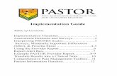 PASTOR Implementation Guide Packet · 2018. 8. 27. · qMonitor implementation* qCompile information on patients who complete PASTOR* qFacilitate quality improvement* Role: Care qReview