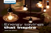 Energy savings - Signify · 9/29/2020  · LED lighting The world-wide transformation to energy-efficient LED technologies continues at a rapid pace. Philips remains on the cutting