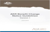 AER Benefit Change Notice Guidelines Benefit Change...AER Benefit Change Notice Guidelines – version 1 – June 2018 6 19 There is currently no civil penalty attached to a failure