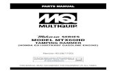 SERIES MODEL MTX60HD - Multiquip Inc · 2020. 6. 18. · MTX60HD RAMMER • PARTS MANUAL — REV. #9 (06/17/20) — PAGE 5 SUGGESTED SPARE PARTS NOTICE Part numbers on this Suggested