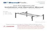 Installation and Operation Manual - BendPak...1645 Lemonwood Dr. Santa Paula, CA 93060 USA . Toll Free: (800) 253-2363
