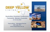 AtliAustralian UiU ranium CfC onference...2010/07/22  · Mr Martin Kavanagh – Exploration Director, Deep Yellow Limited Project Locations ‐Africa NAMIBIA Exploration ... umas-