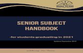 Senior Subject Handbook - Bribie Island State High School · 2020. 4. 27. · 2020QCESubject Handbookforstudentsgraduating in2021– Years 10 to 12 Page 5 The Queensland Certificate