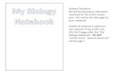 Student Directions: We will be keeping an interactive year ......notebook for the entire school year. This will be the title page for your notebook. A table of contents is useful but