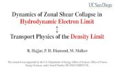 Dynamics of Zonal Shear Collapse in Hydrodynamic Electron Limit Transport Physics … · 2018. 5. 11. · Outline •Introduction: Shear layer collapse at the density limit. •Density