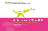 Advocacy Toolkit - Panda · 2020. 10. 30. · knowledge the contributions of Adele Poskitt (CIVICUS), Brian Tomlinson (AidWatch Canada), and Kimberly Darter (InterAction) for their