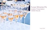 Purcari Wineries Plc · 2020. 8. 20. · Page 2 Disclaimer THIS PRESENTATION IS MADE AVAILABLE ON THIS WEBSITE BY PURCARI WINERIES PUBLIC COMPANY LIMITED (the Company) AND IS FOR