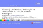 Handling undelivered messages in WebSphere MQ: DLQ, Poison ...FILE/WSTE-10312013-DLQ-PoisonMessag… · 31/10/2013  · 1) Messages that are placed in the Dead Letter Queue. 2) Messages