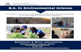 Curriculum Cover - B.S. Environmental Science...Environmental Science Core Course Units Introduction to Soil Science & Soil Laboratory ENVS 200 & 201 4 Fundamentals of Environmental