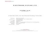 EASTMAN KODAK CO · 2016. 11. 27. · Eastman Kodak Company (the Company or Kodak) is eng aged primarily in developing, manufacturing and mar keting consumer, professional, health