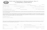 The Cat Fanciers’ Association, Inc. CLERKING CONTRACT...The club agrees to pay the clerking fee that has been mutually agreed upon and noted below. The club also agrees to provide