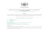 #4378-Gov N226-Act 8 of 2009 - Legal Assistance Centre Anthem of... · Web viewNational Anthem of the Republic of Namibia Act 20 of 1991 National Anthem of the Republic of Namibia