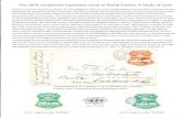 The 1876 Centennial Exposition Issue of Postal Entires ...The 1876 Centennial Exposition Issue of Postal Entires: AStudy of Uses Issued in commemoration ofthe World's Fair at Philadelphia