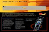 DIRECTV PlUS HD DVRcontent.etilize.com/Manufacturer-Brochure/1013351459.pdf · 2009. 7. 20. · The DIReCTV Plus® hD DVR Delivers 100% digital-quality picture and sound – on every