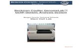 Beckman Coulter GenomeLab™ GeXP Genetic Analysis System€¦ · GeXP Genetic Analysis System Bergen County Technical Schools . Stem Cell Lab . Room 213 . Beckman Coulter GenomeLab™